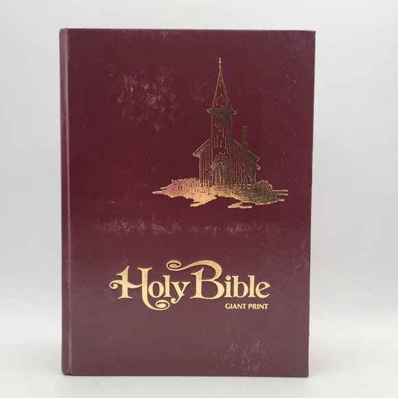 Vintage Holy Bible KJV Giant Print Red Letter Concordance 1975 Hardcover - Picture 1 of 13